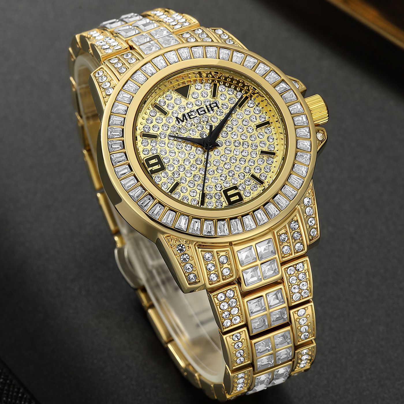 MEGIR 1092 – Men’s Luxury Diamond Watch