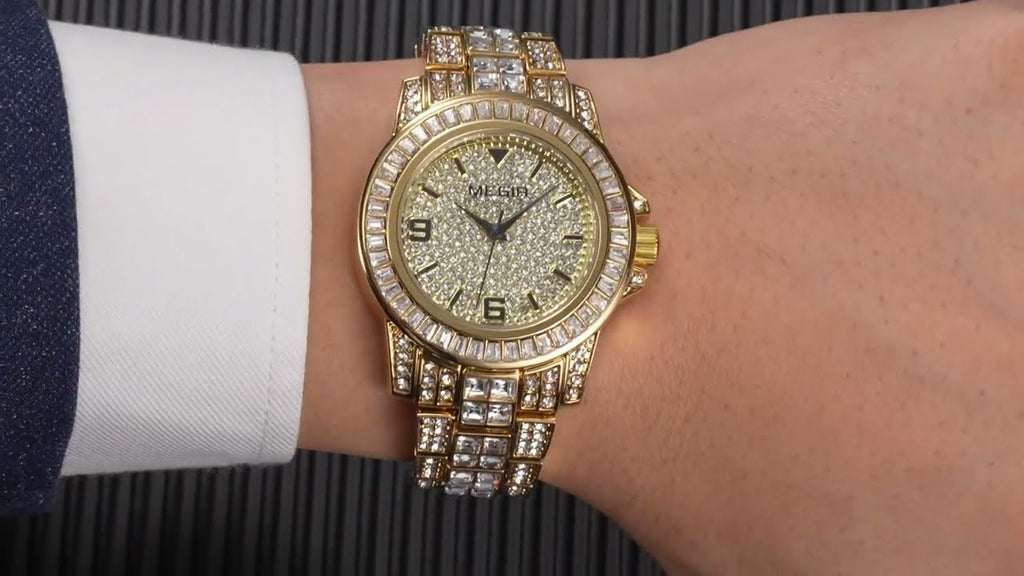 MEGIR 1092 – Men’s Luxury Diamond Watch