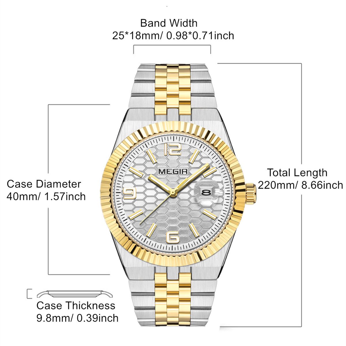 MEGIR 1101 – Men’s Luxury Quartz Watch