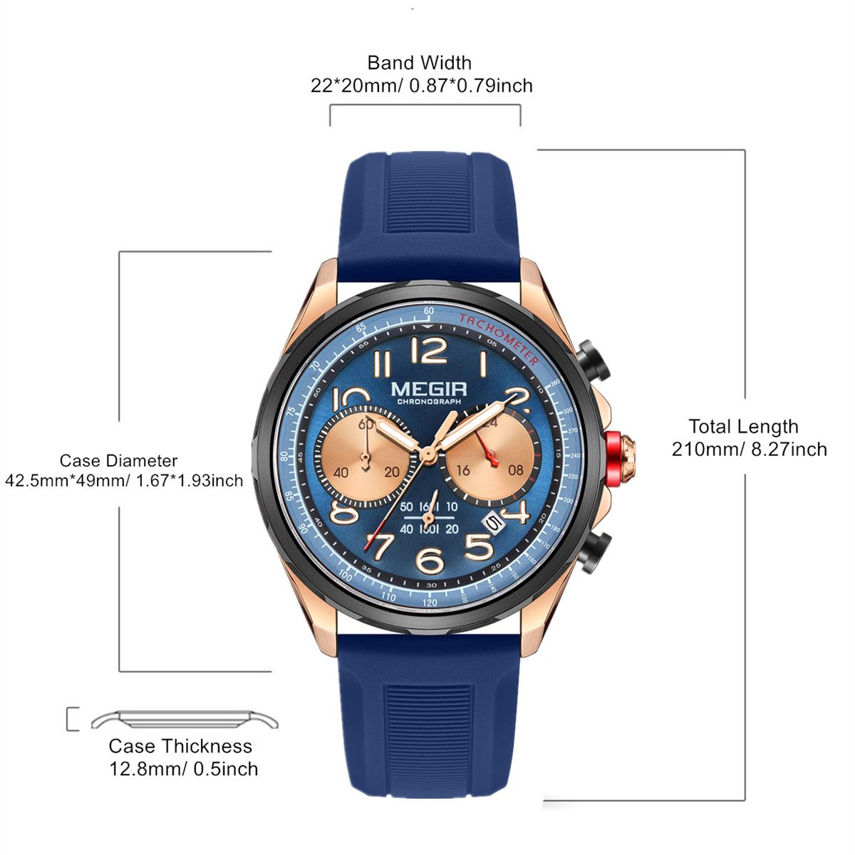 MEGIR 2230 – Men’s Luxury Sport Chronograph Watch