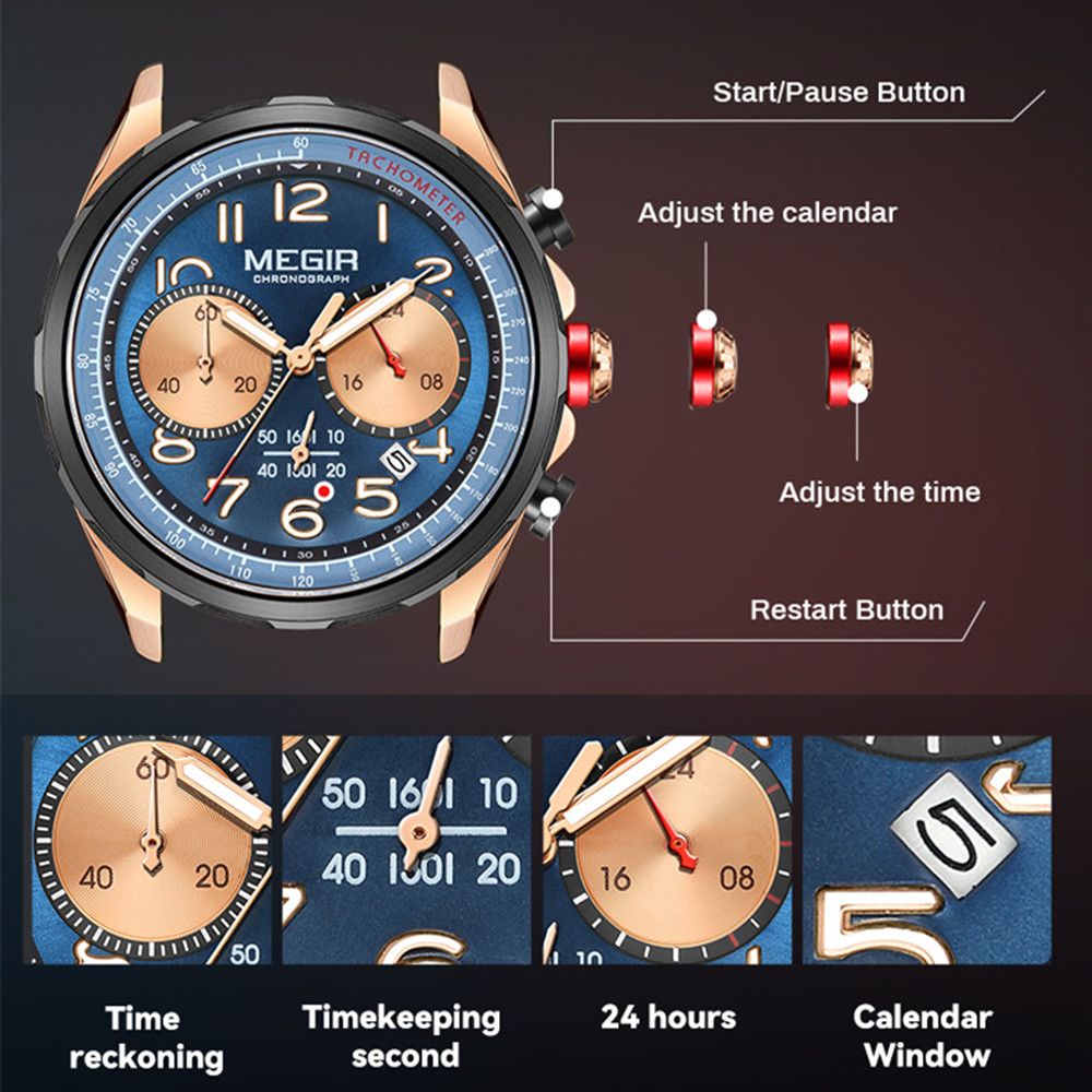 MEGIR 2230 – Men’s Luxury Sport Chronograph Watch